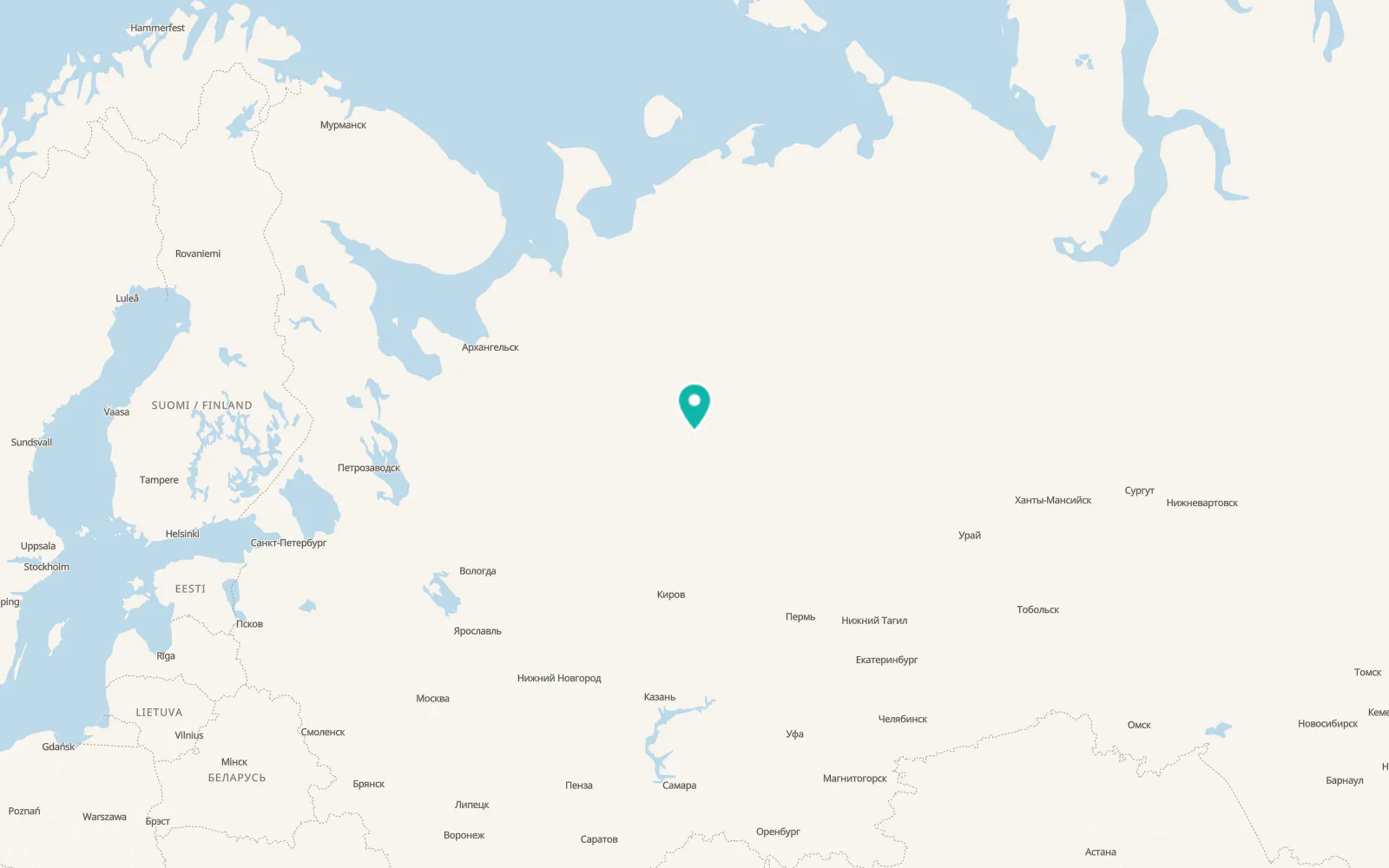 Map of Yemva