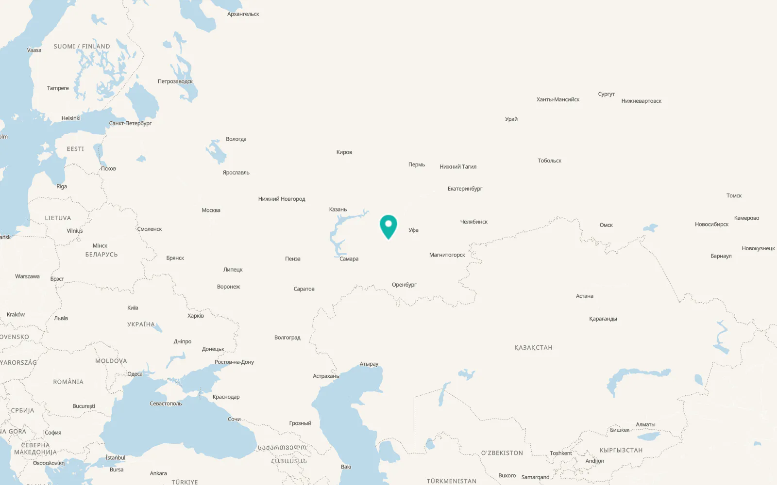 Map of Yermekeyevo