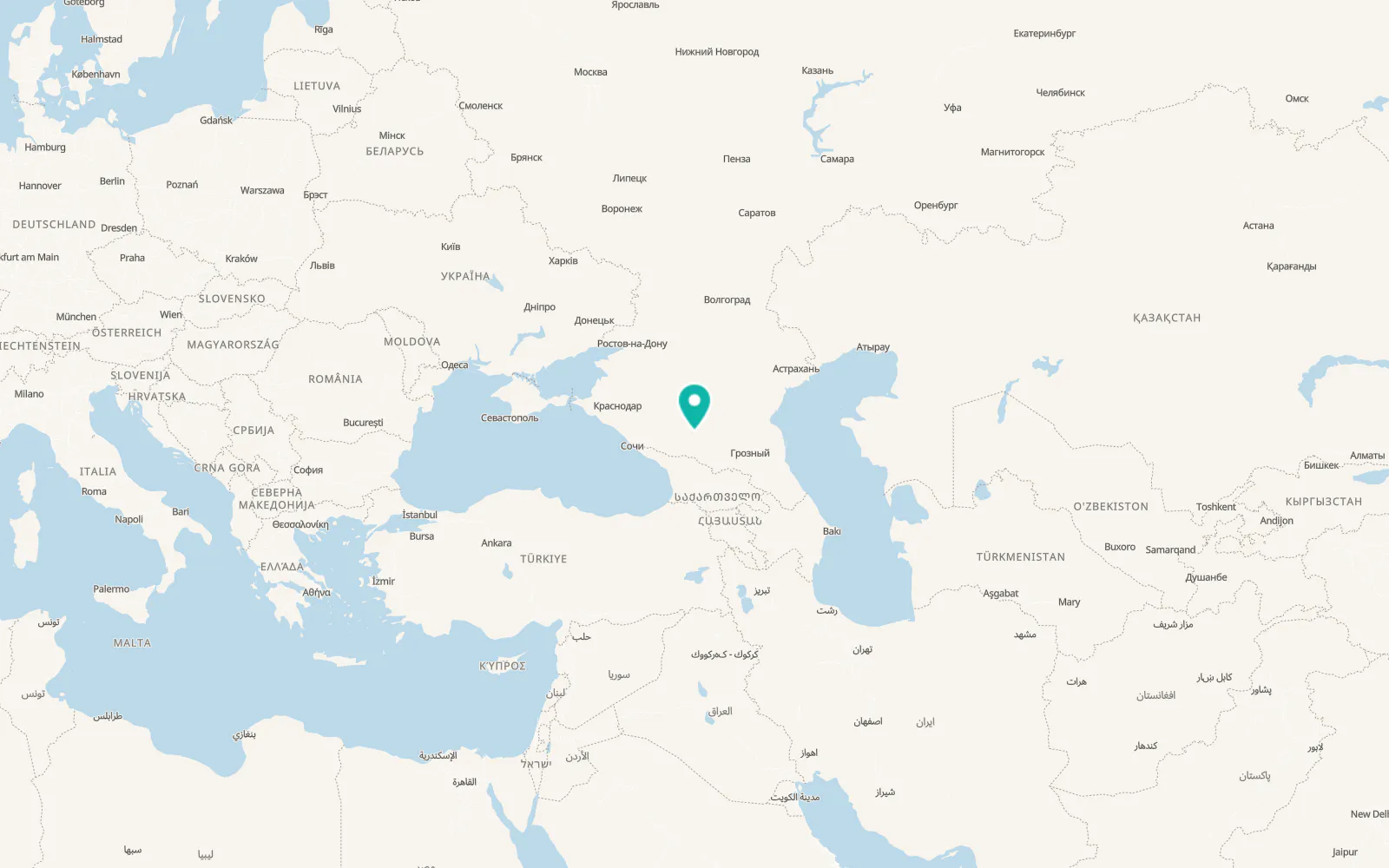 Map of Yessentukskaya