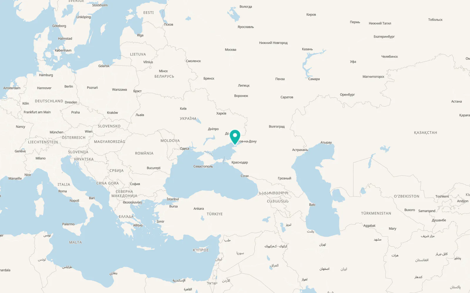 Map of Yeysk