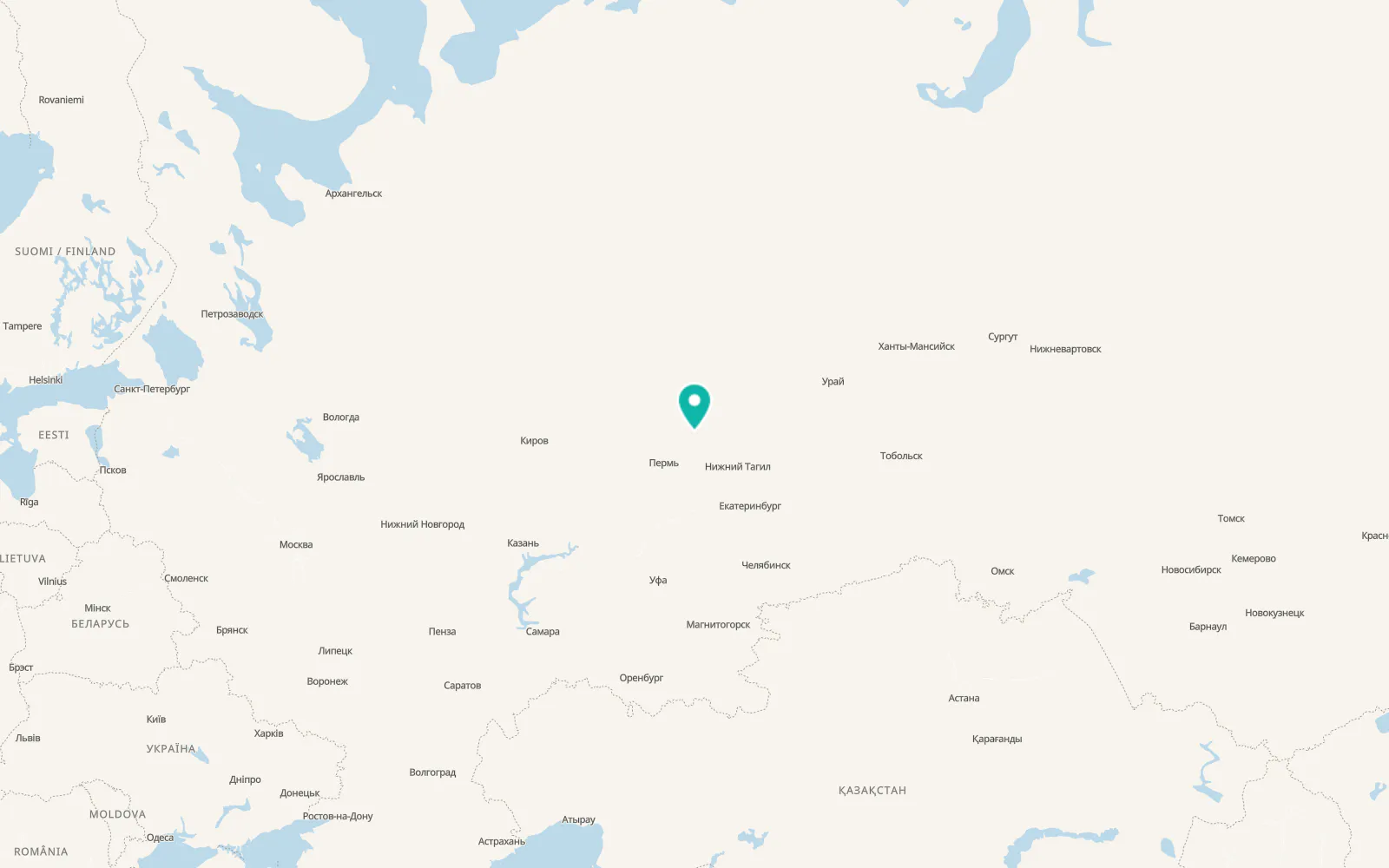 Map of Yubileynyy