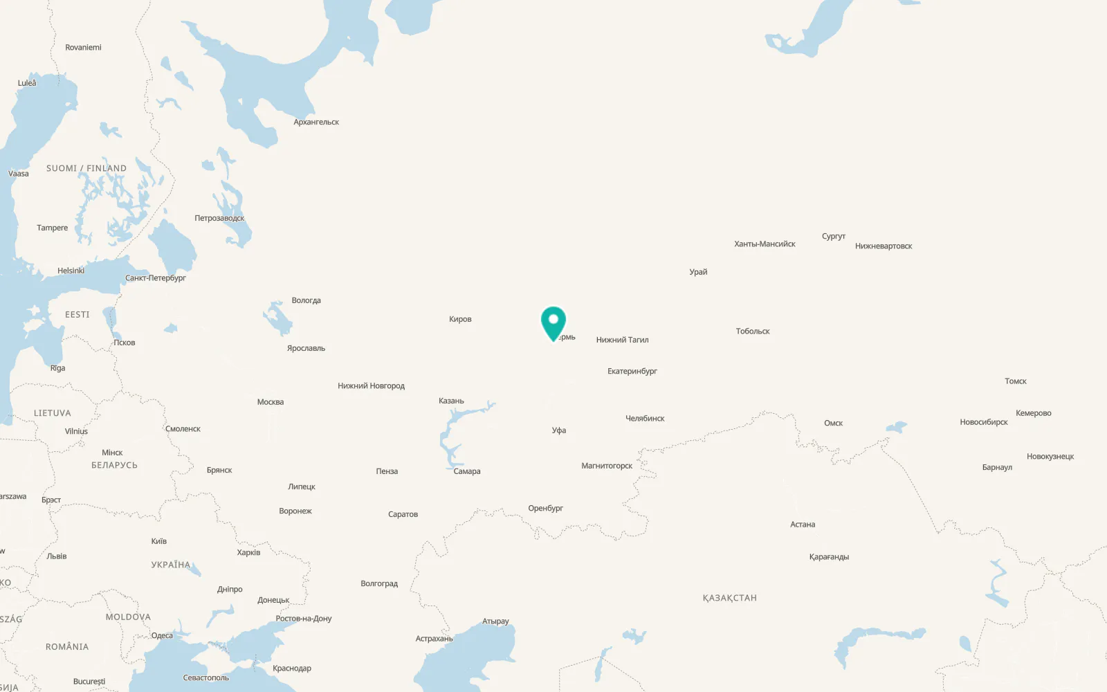 Map of Yugo-Kamskiy
