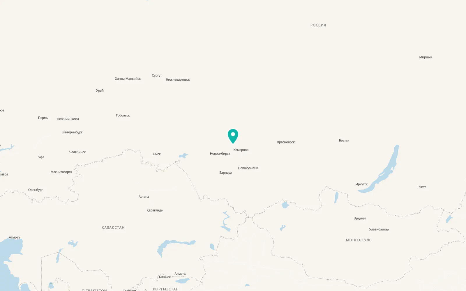 Map of Yurga