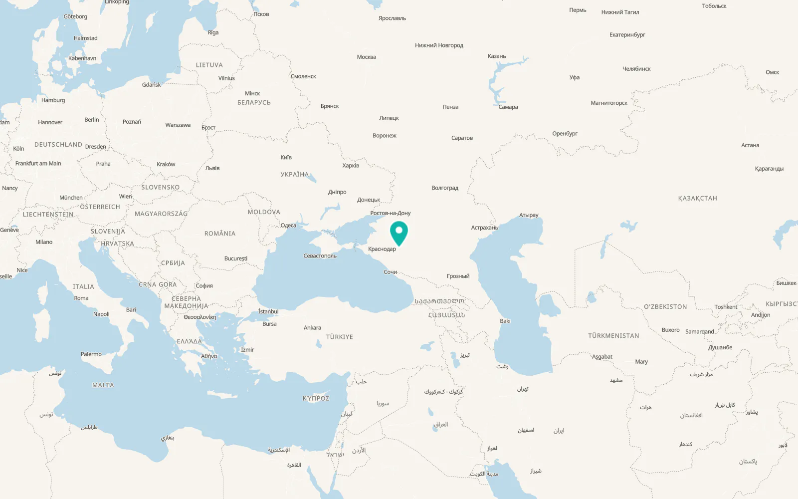 Map of Yuzhnyy