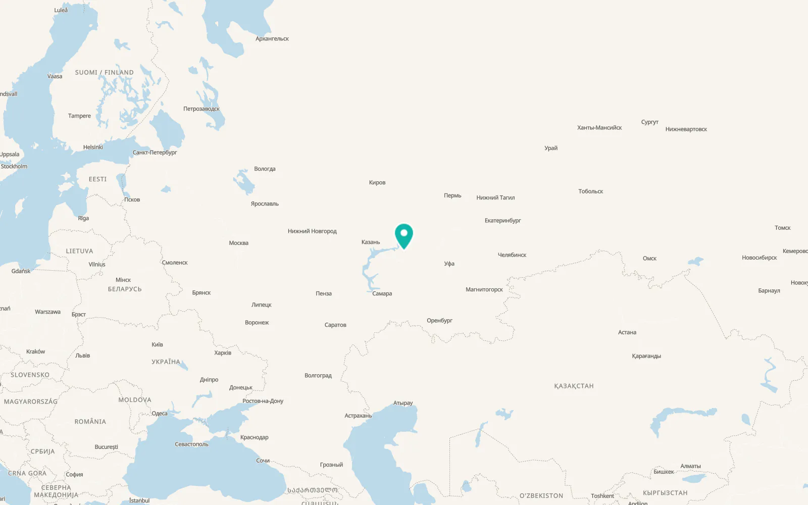 Map of Zainsk