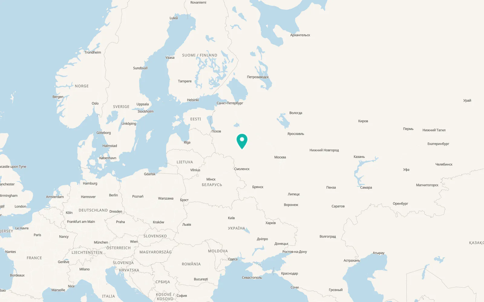 Map of Zapadnaya Dvina