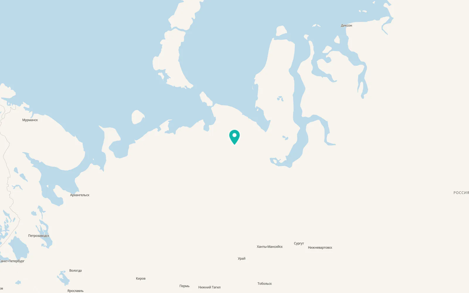 Map of Zapolyarnyy