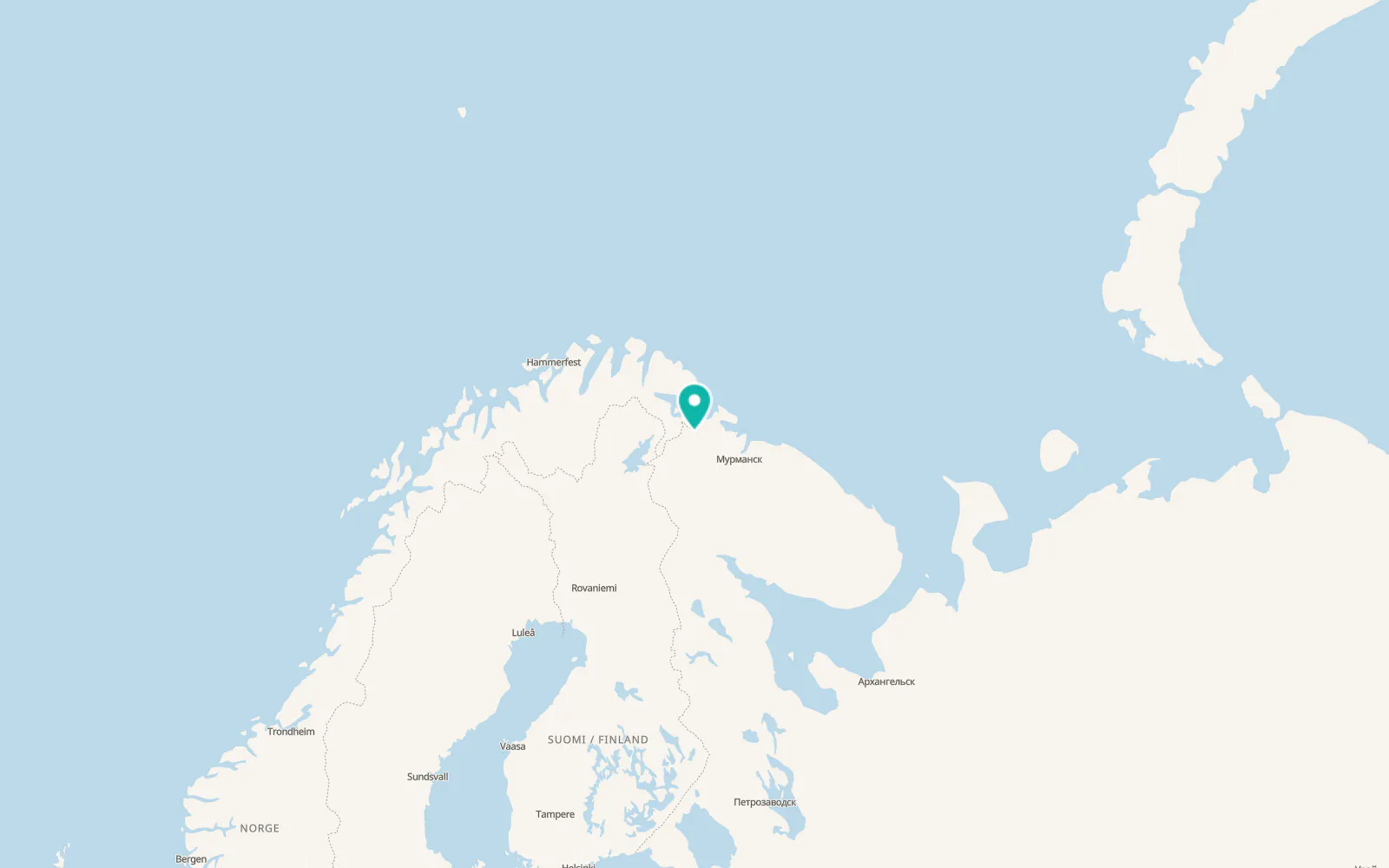 Map of Zapolyarnyy