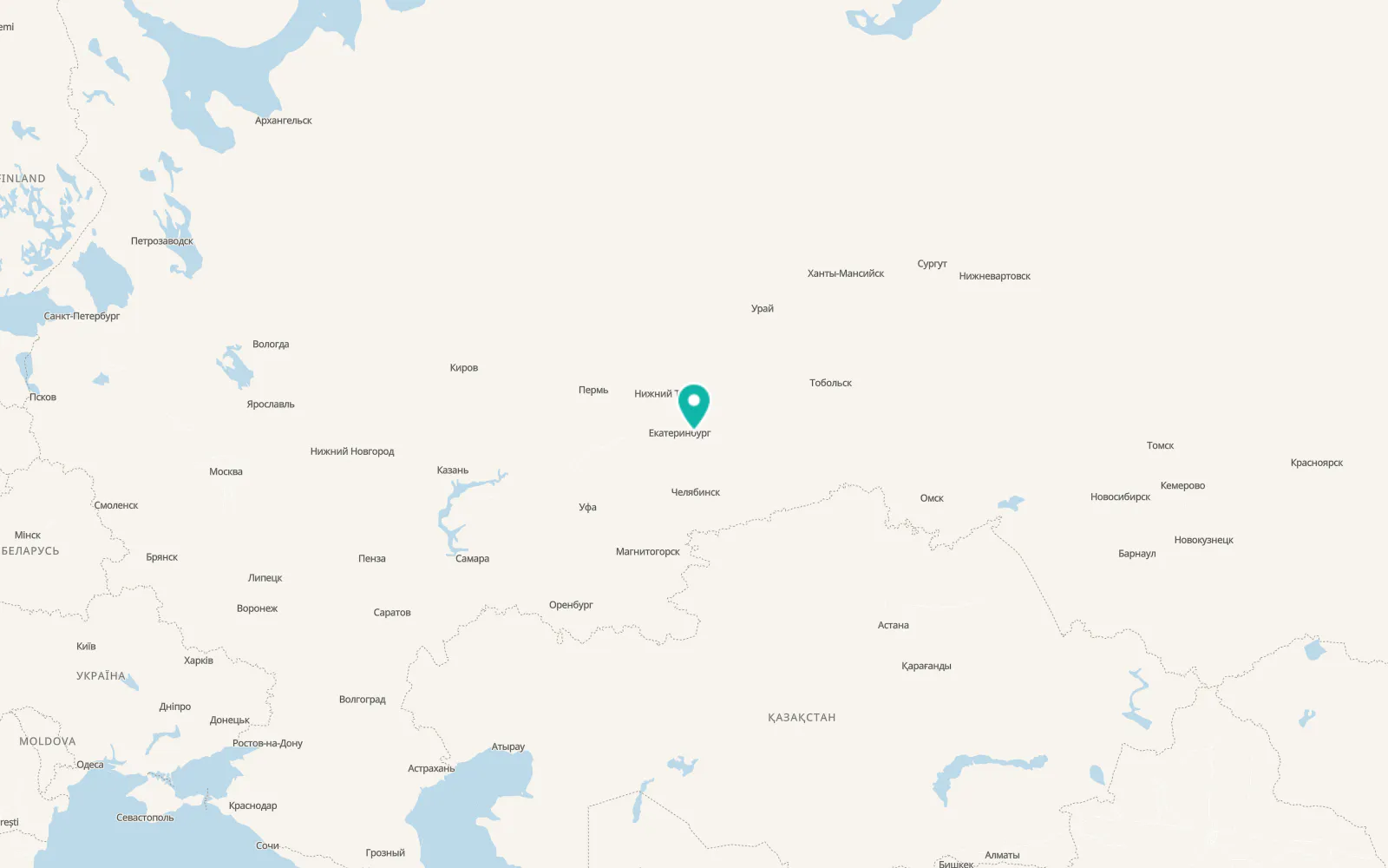 Map of Zarechnyy