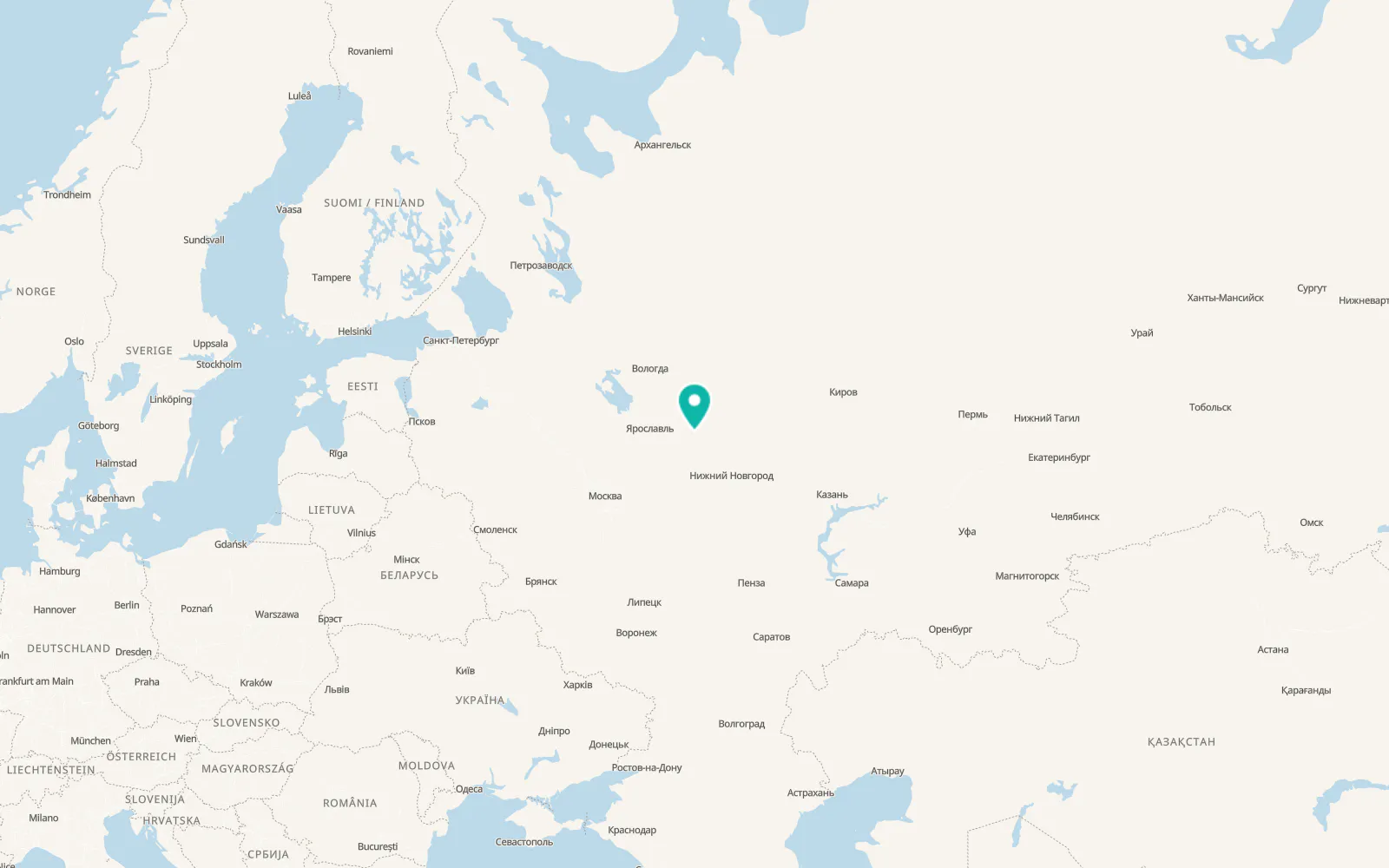 Map of Zavolzhsk