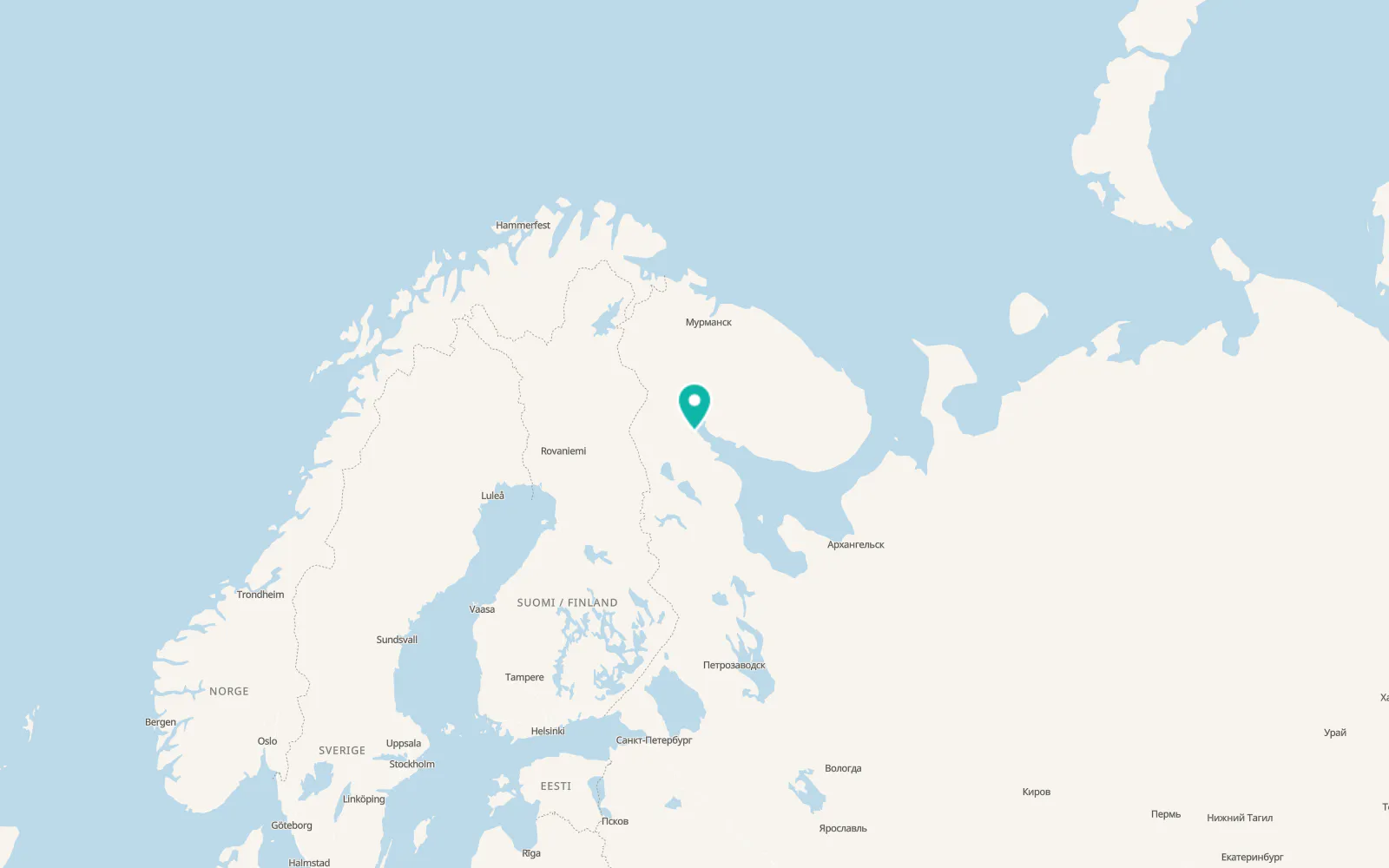 Map of Zelenoborskiy
