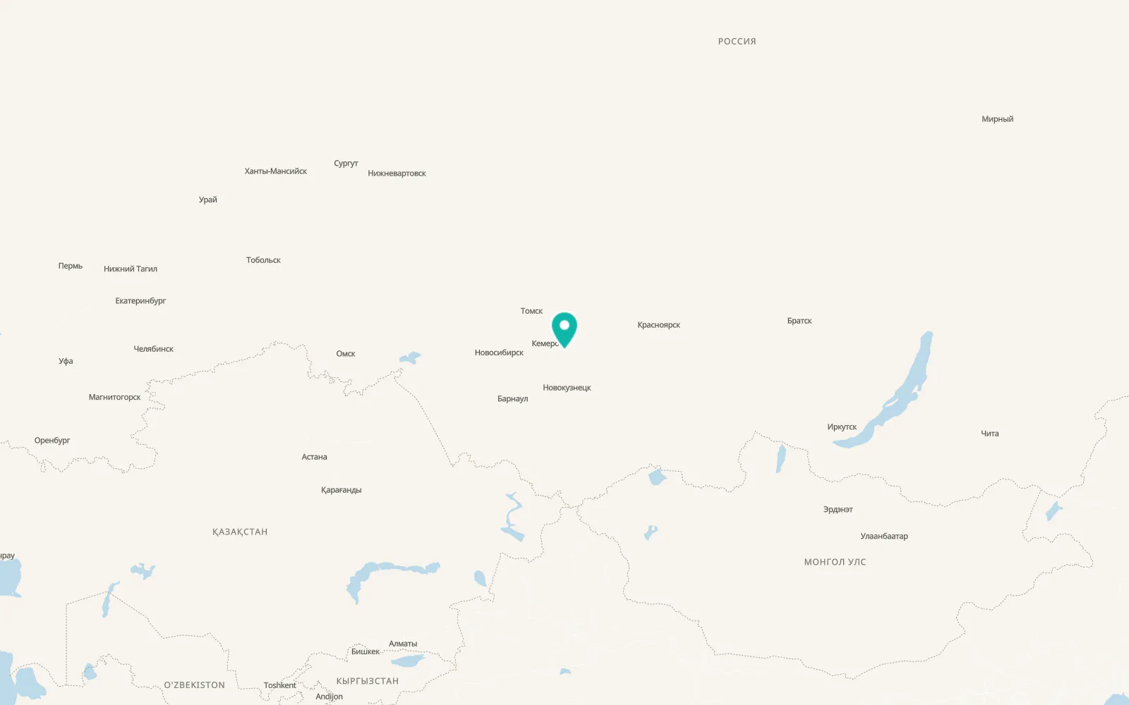 Map of Zelenogorskiy