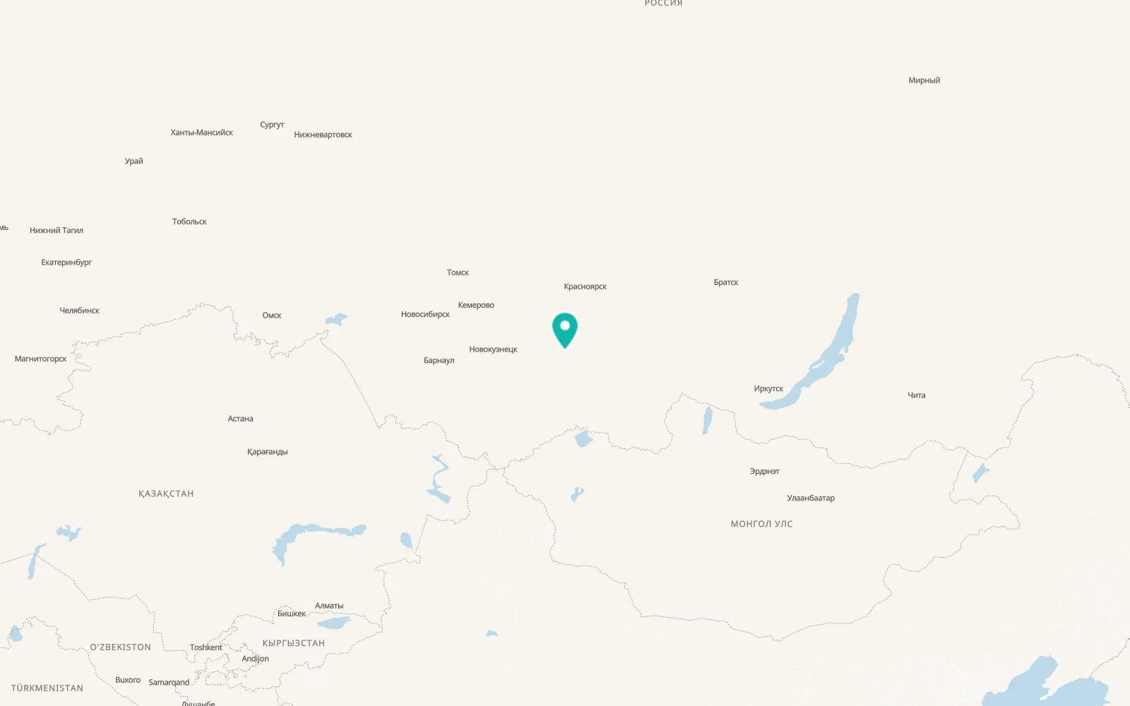 Map of Zelënyy Bor