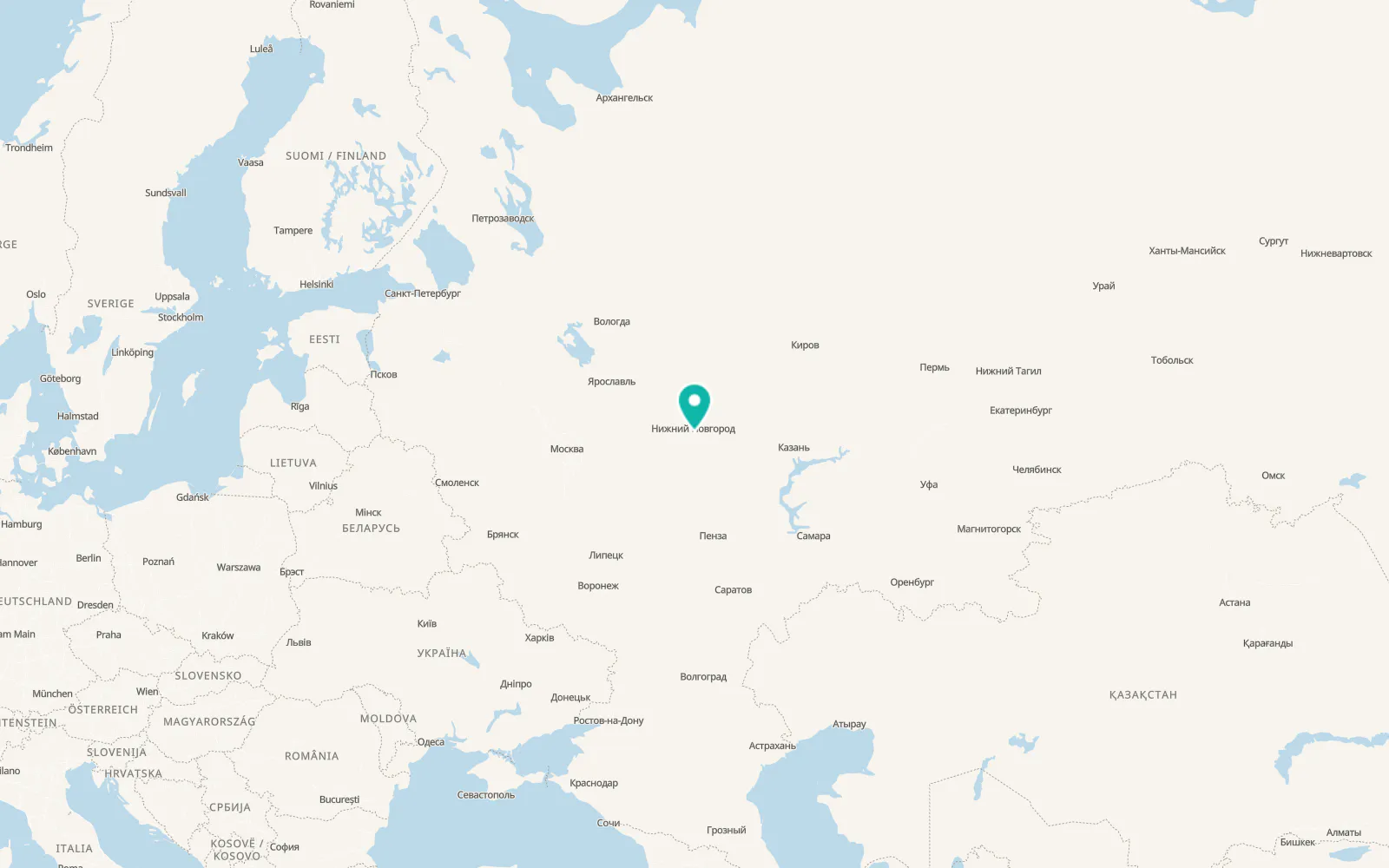 Map of Zelyony Gorod