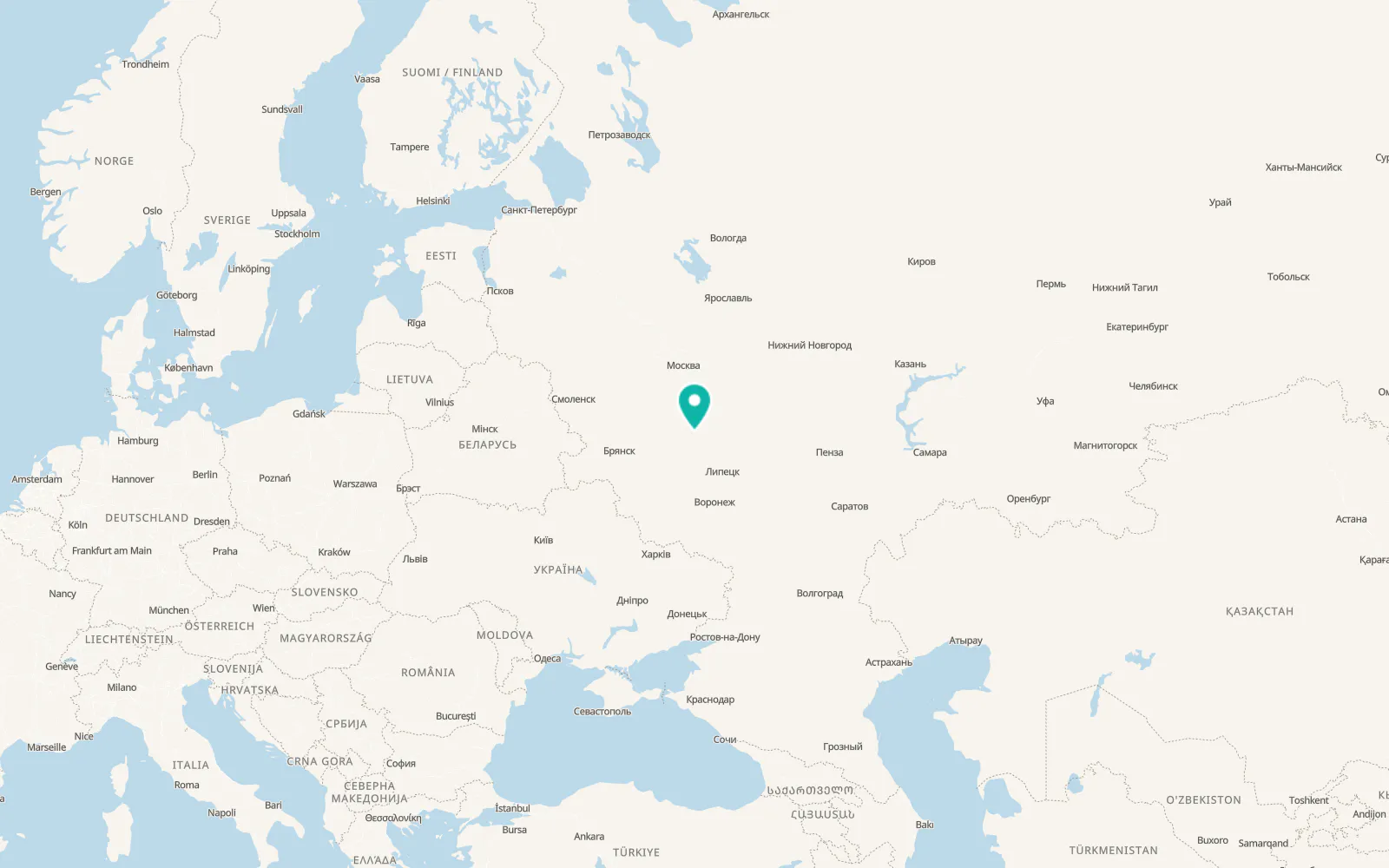 Map of Zhdankovskiy