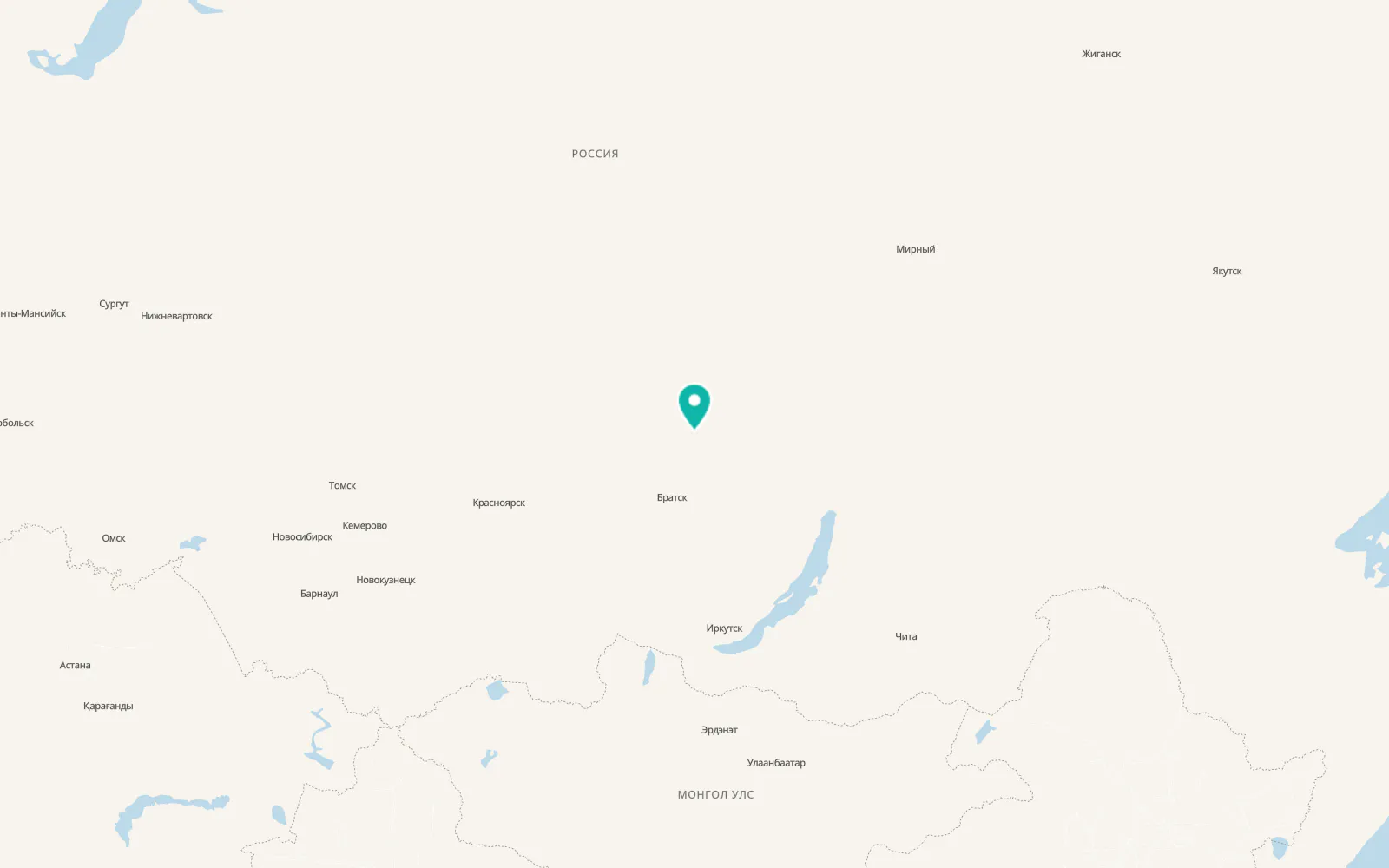 Map of Zheleznodorozhnyy