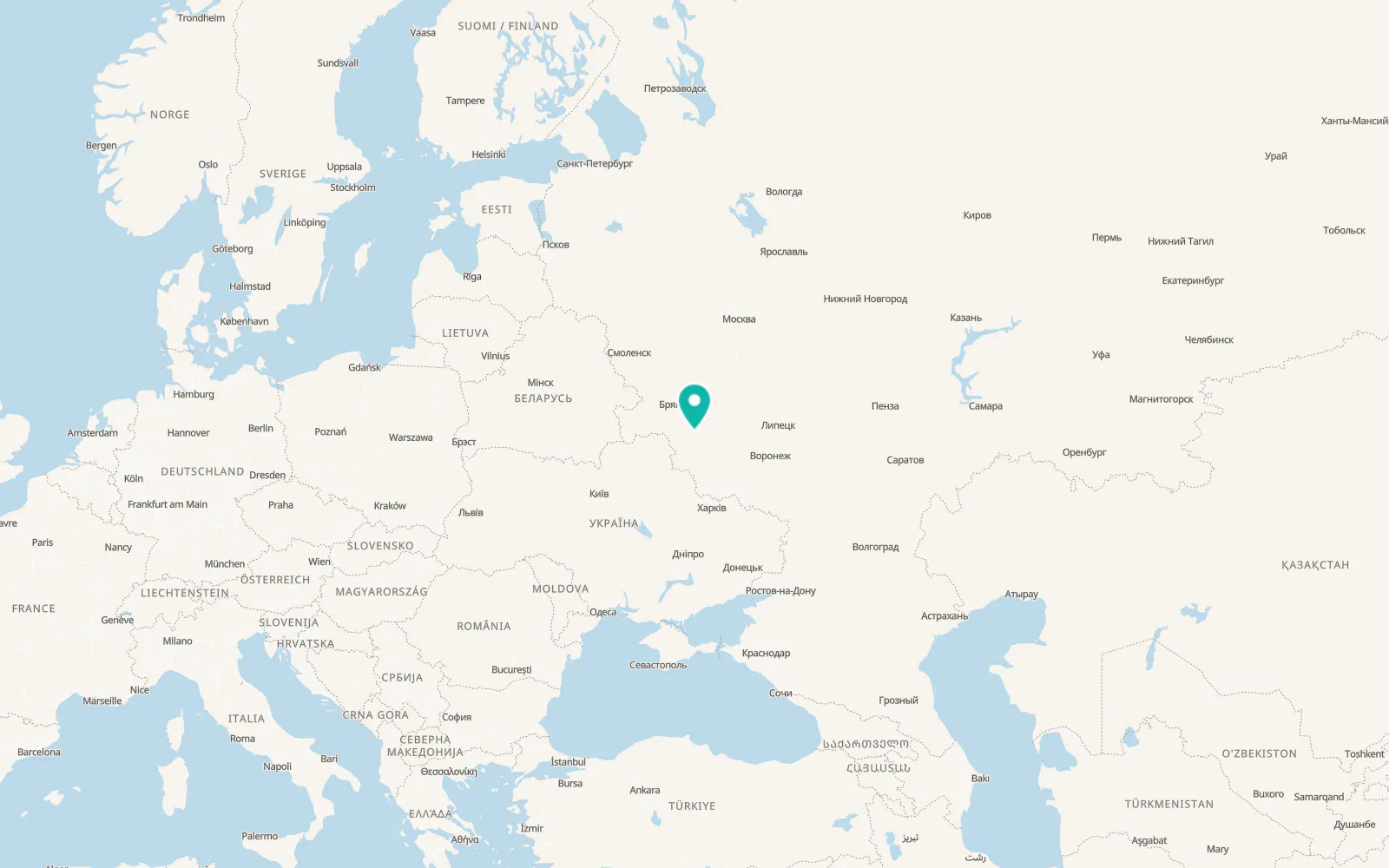 Map of Zheleznogorsk