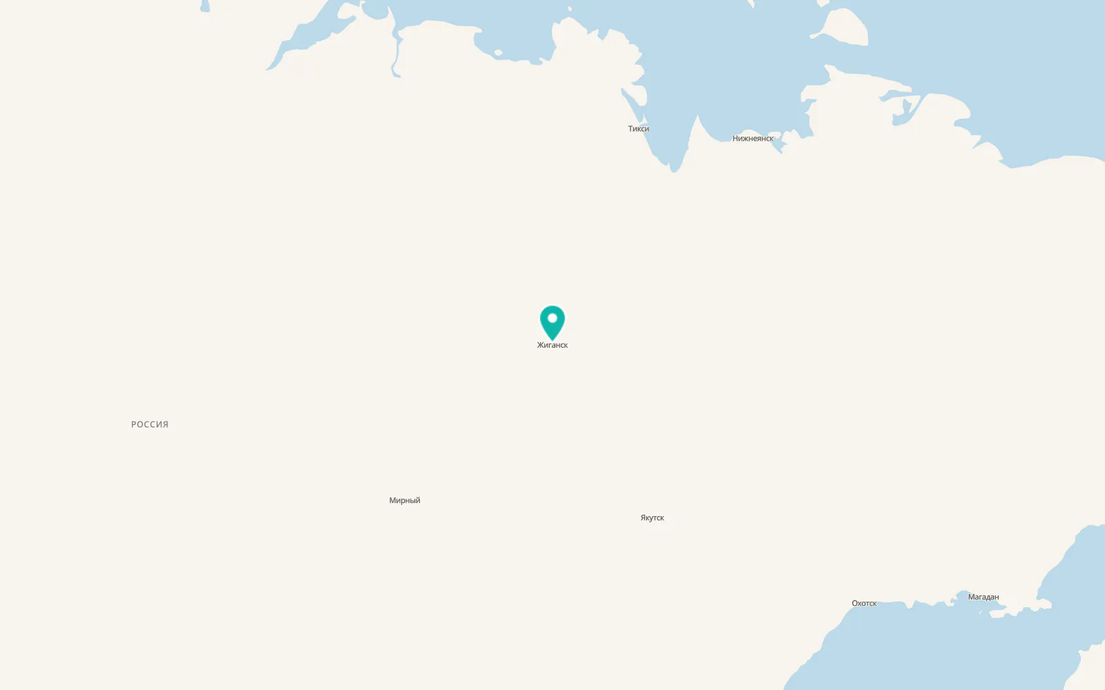 Map of Zhigansk