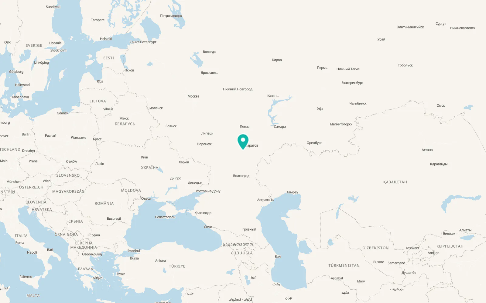 Map of Zhirnovsk