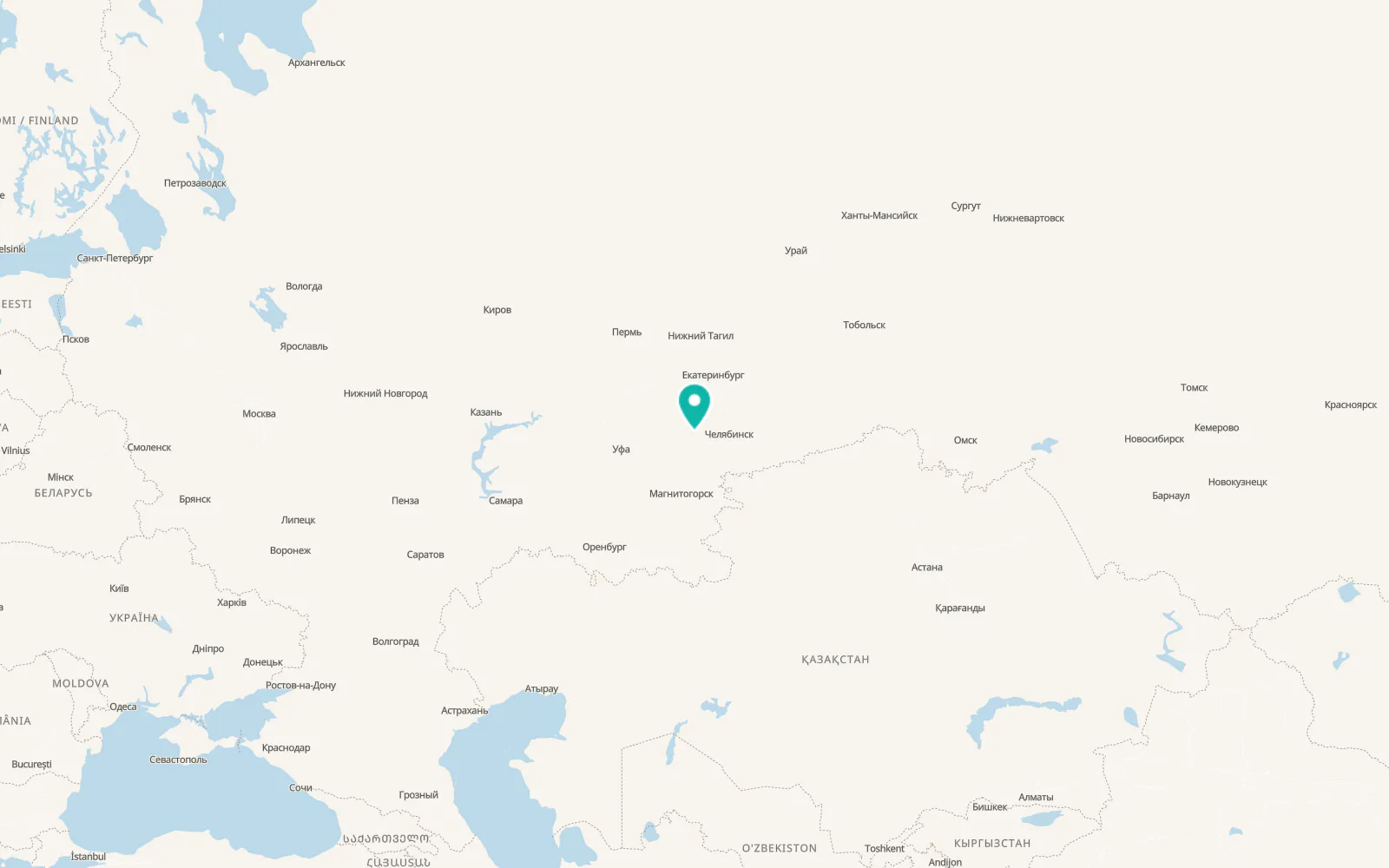 Map of Zlatoust