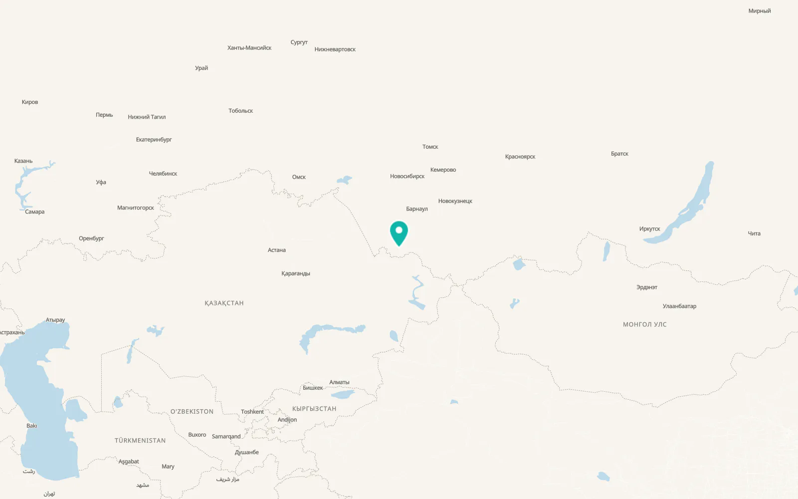 Map of Zmeinogorsk