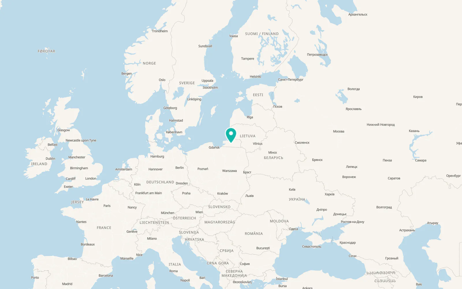 Map of Znamensk