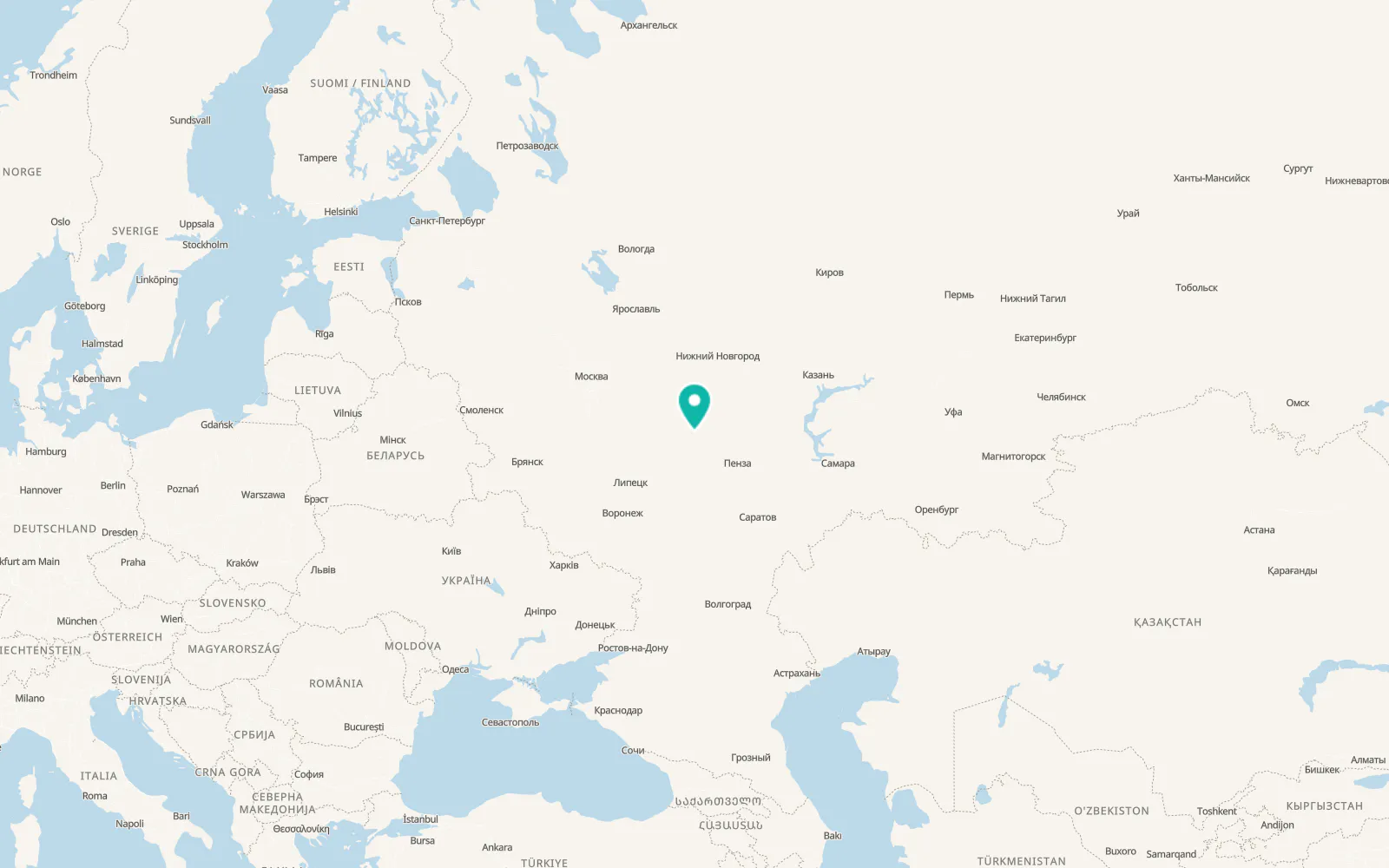 Map of Zubova Polyana