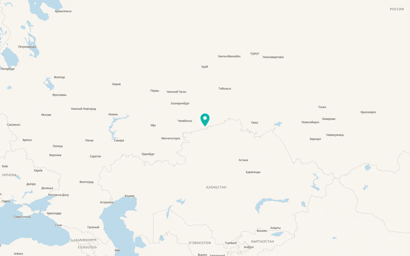 Map of Zverinogolovskoye