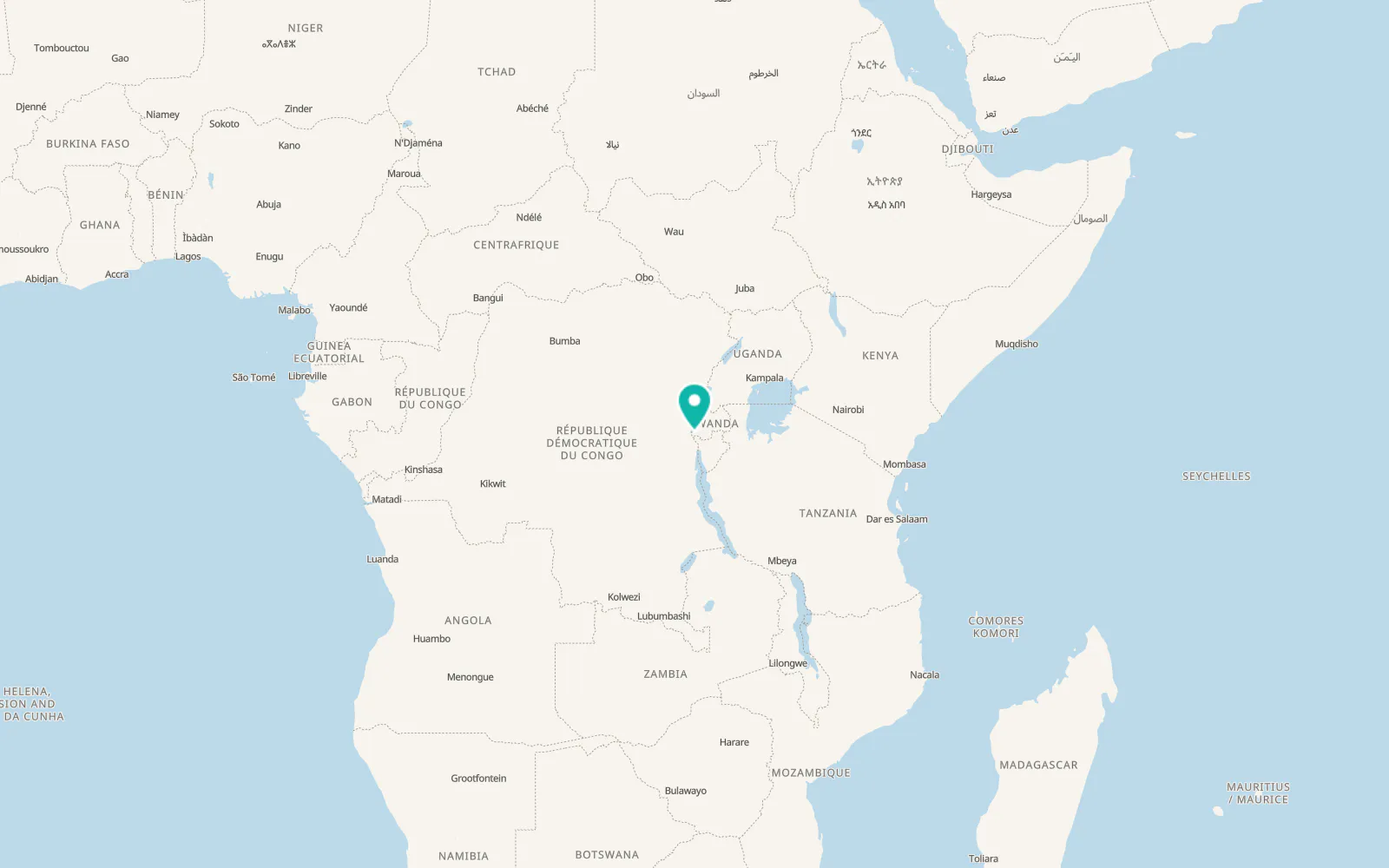 Map of Karengera