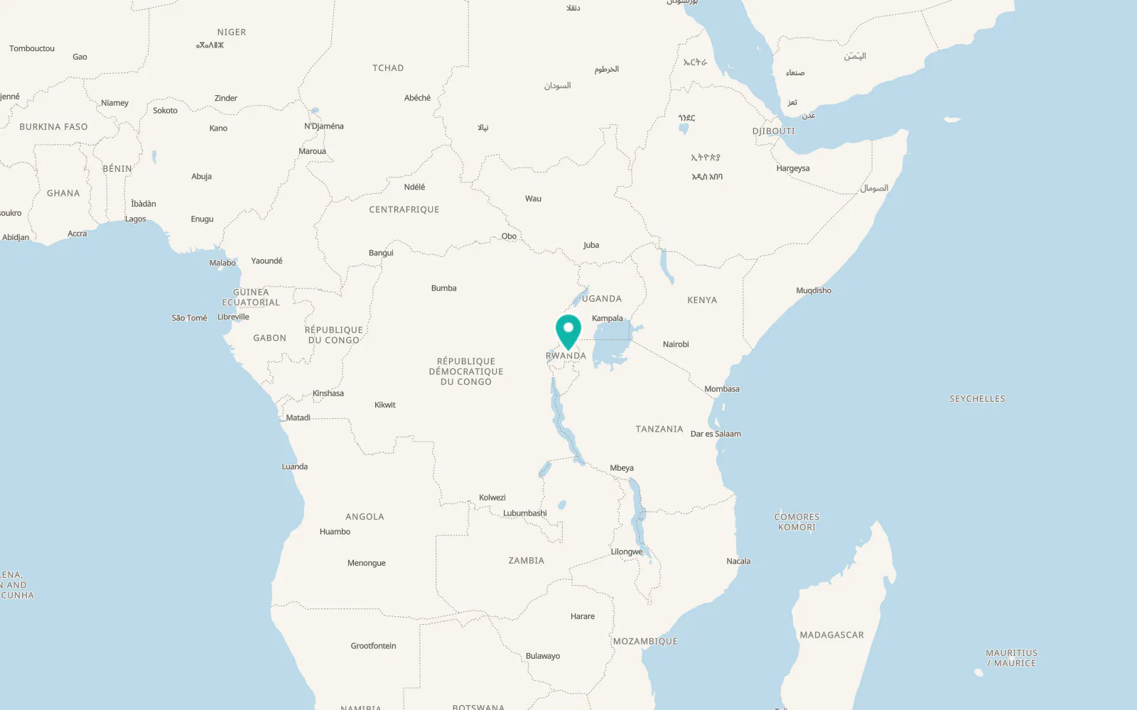 Map of Ndera