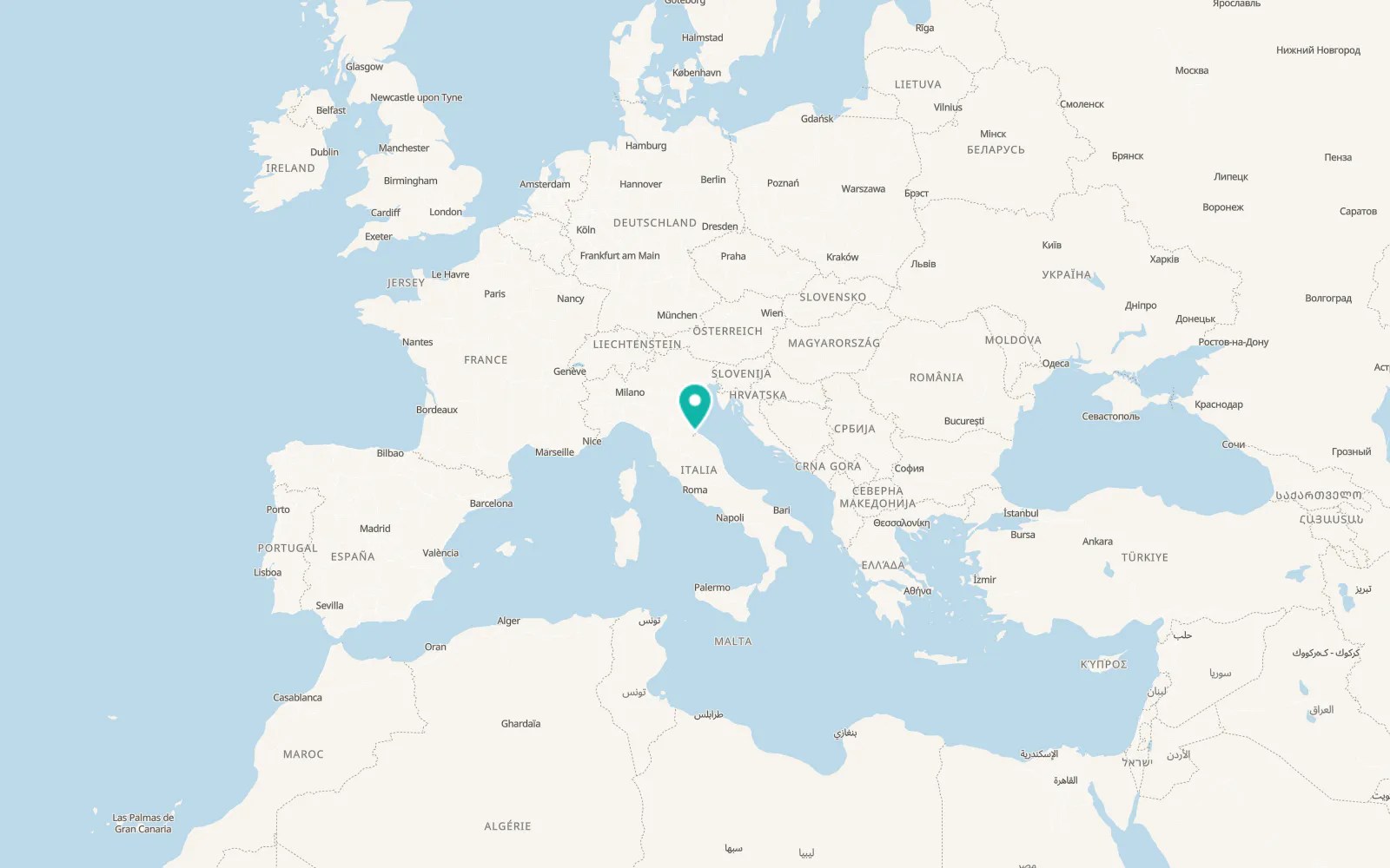 Map of Serravalle