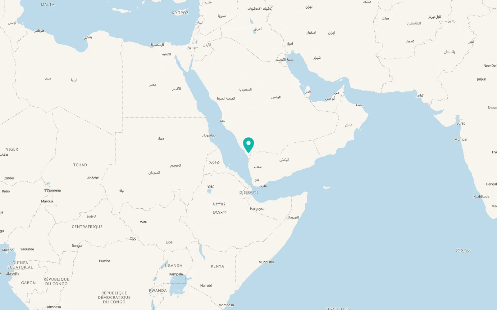 Map of Abū ‘Arīsh