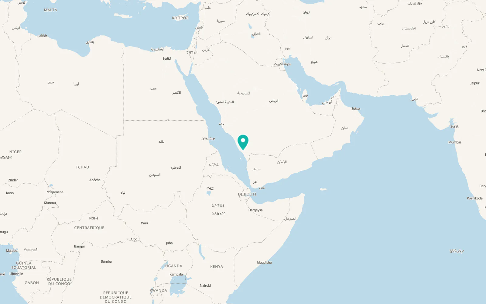 Map of Ad Darb