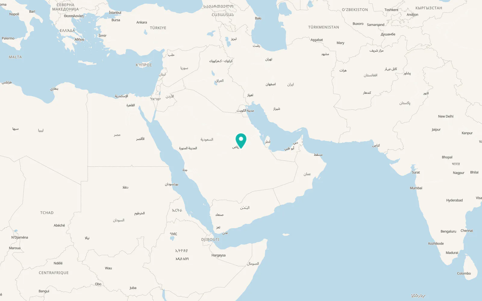 Map of Al Kharj