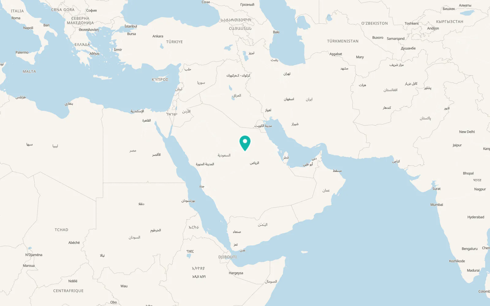 Map of Al Majma‘ah