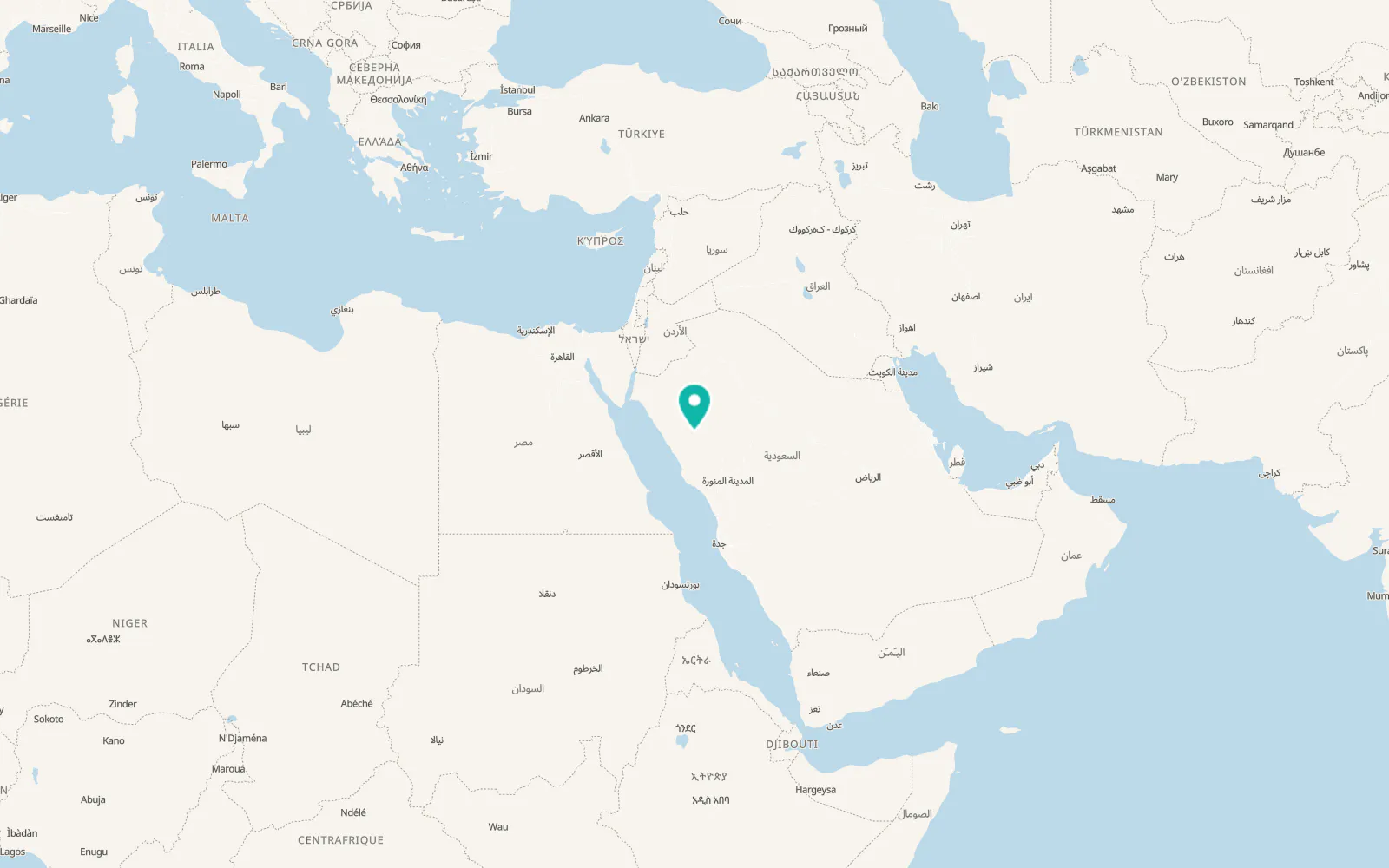 Map of Al-`Ula