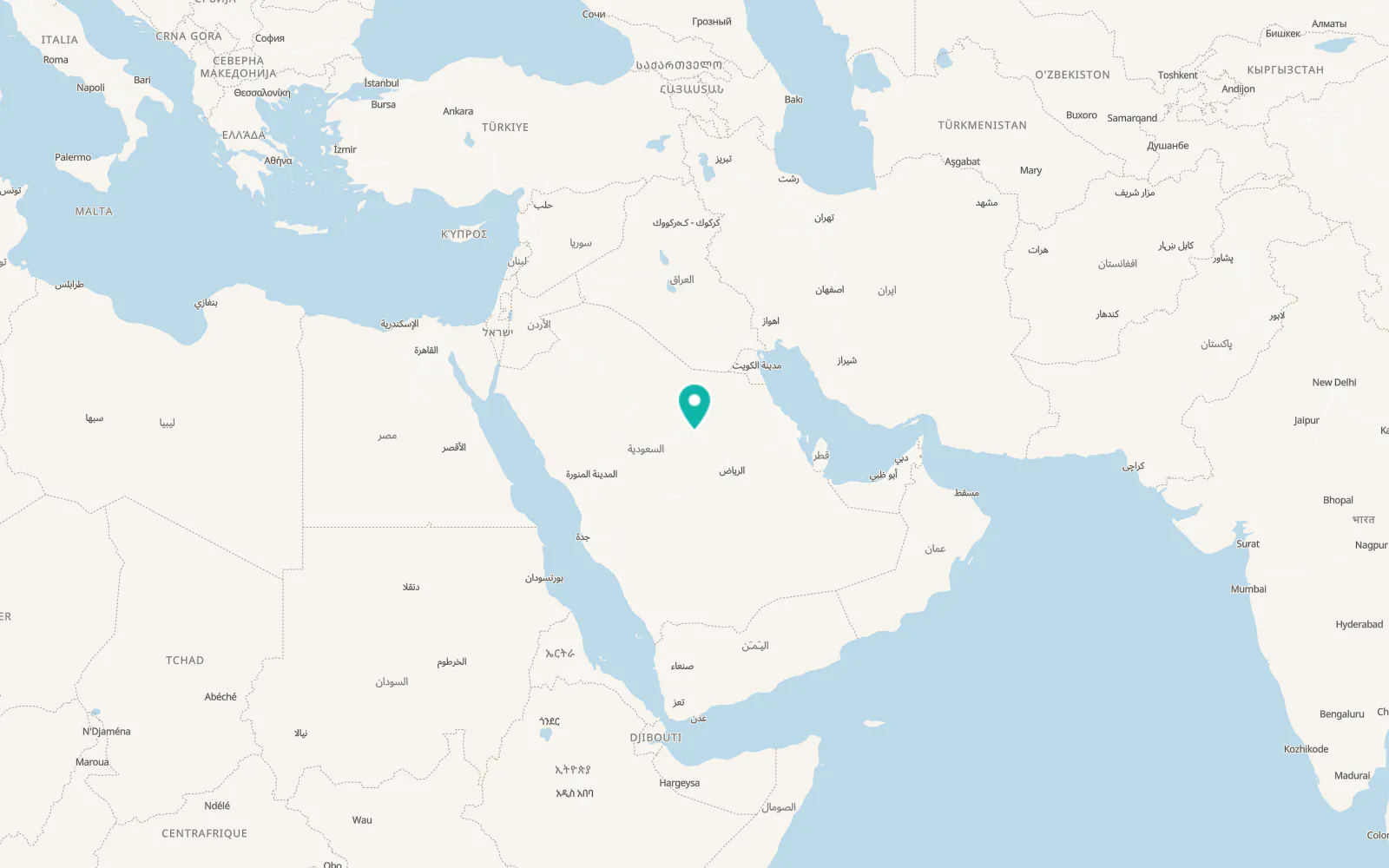 Map of Az Zulfī
