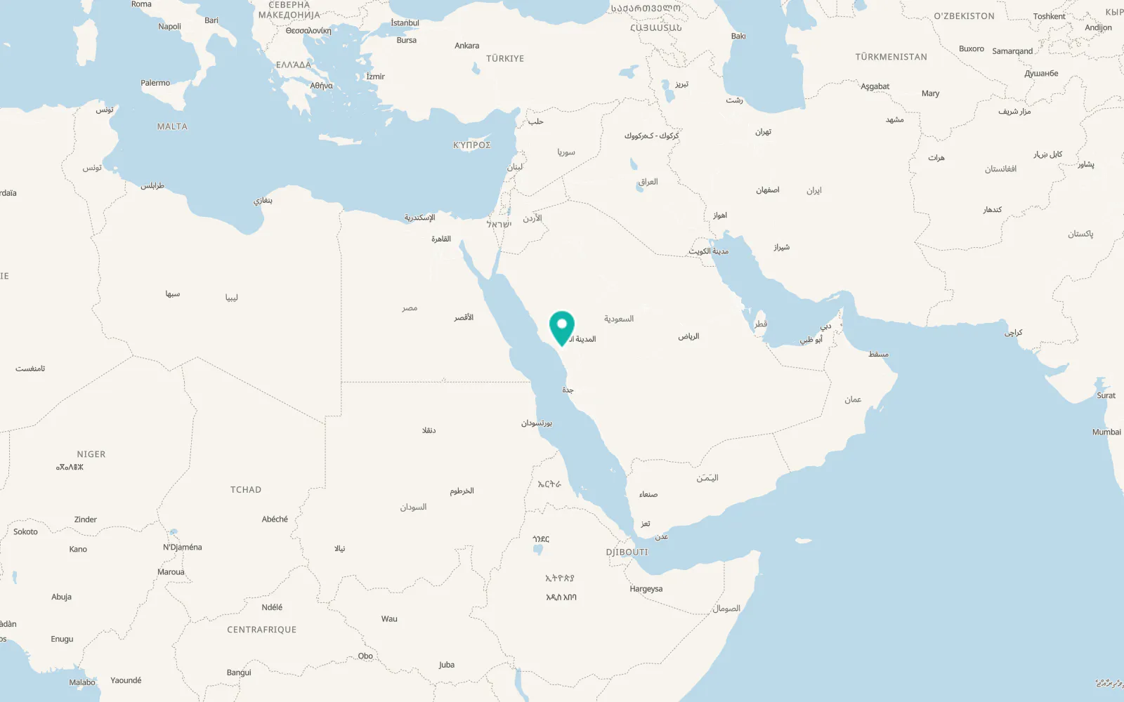 Map of Badr Ḩunayn
