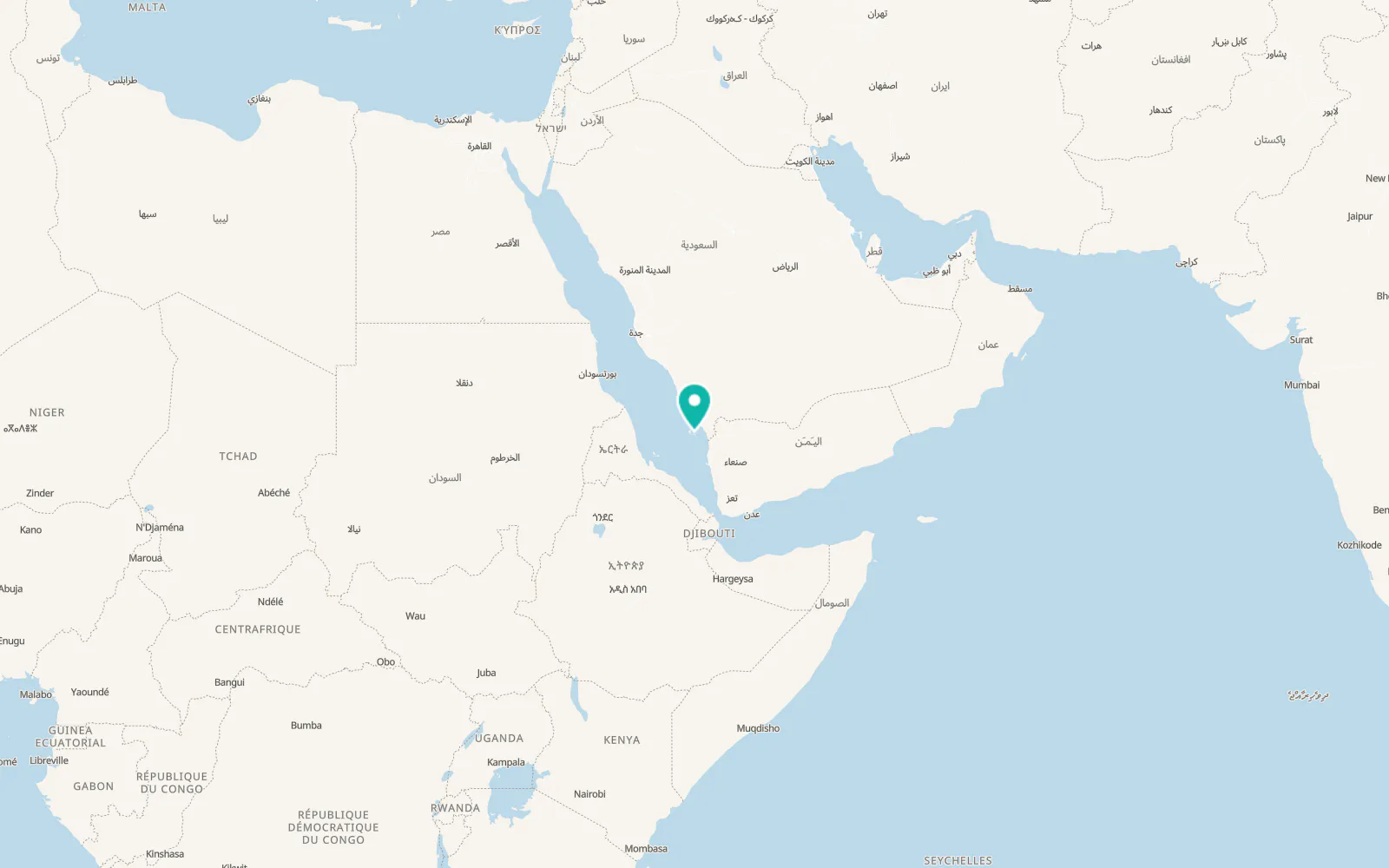 Map of Farasān