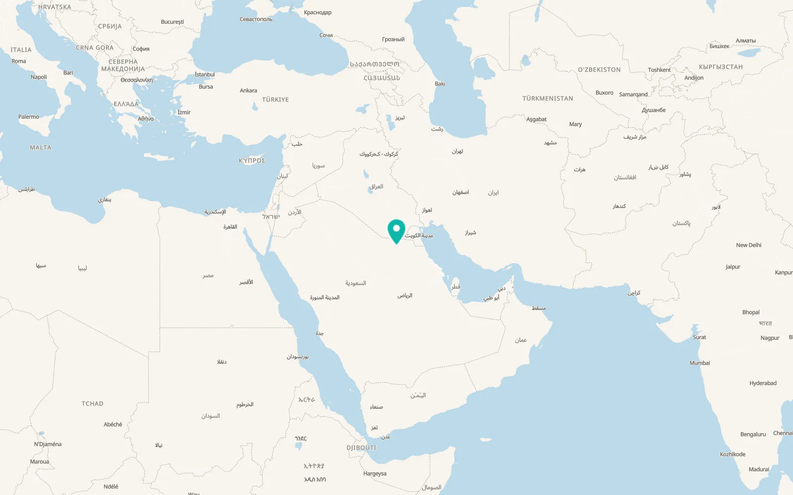 Map of Hafar Al-Batin
