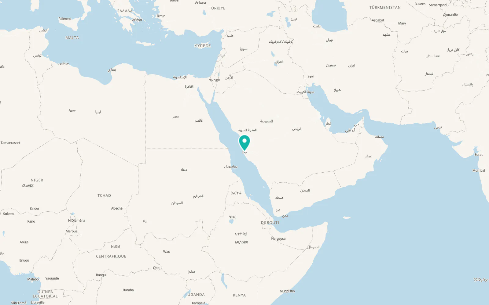 Map of Jeddah
