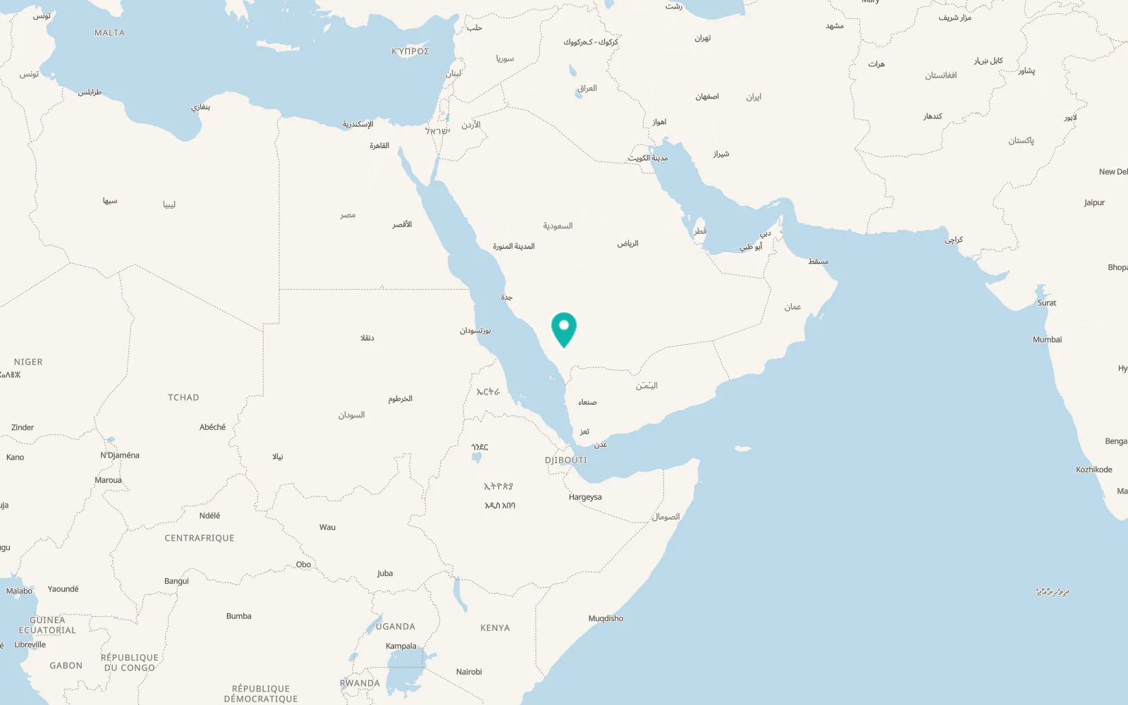 Map of Khamis Mushait