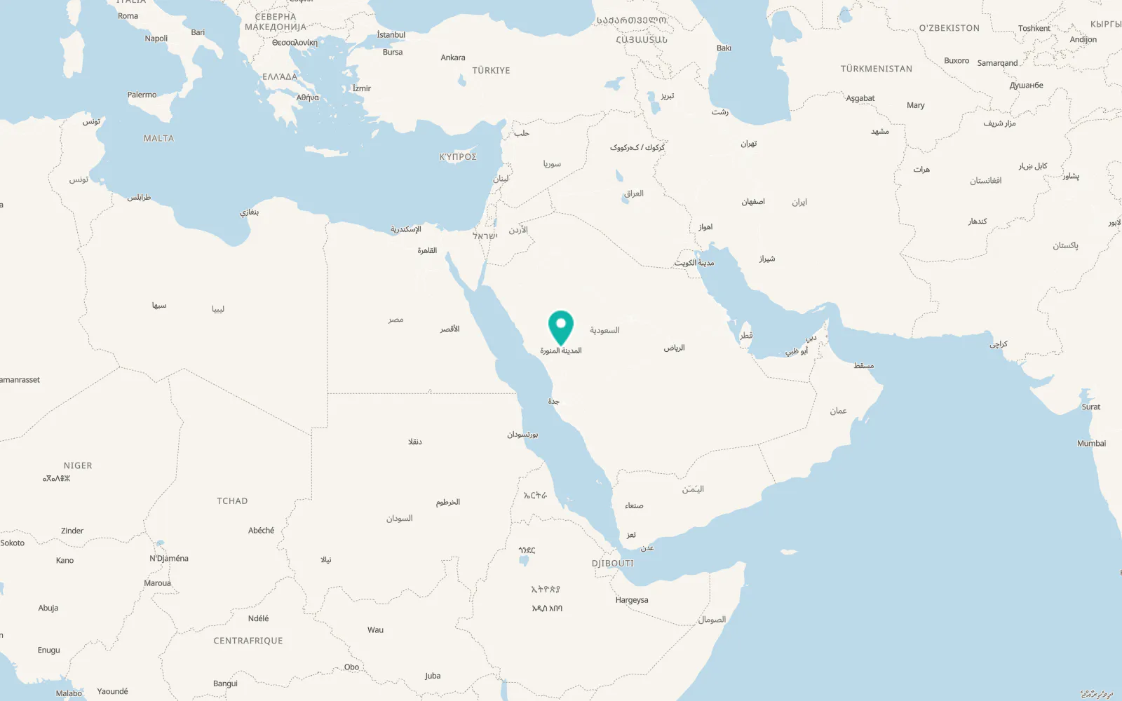 Map of Madinah