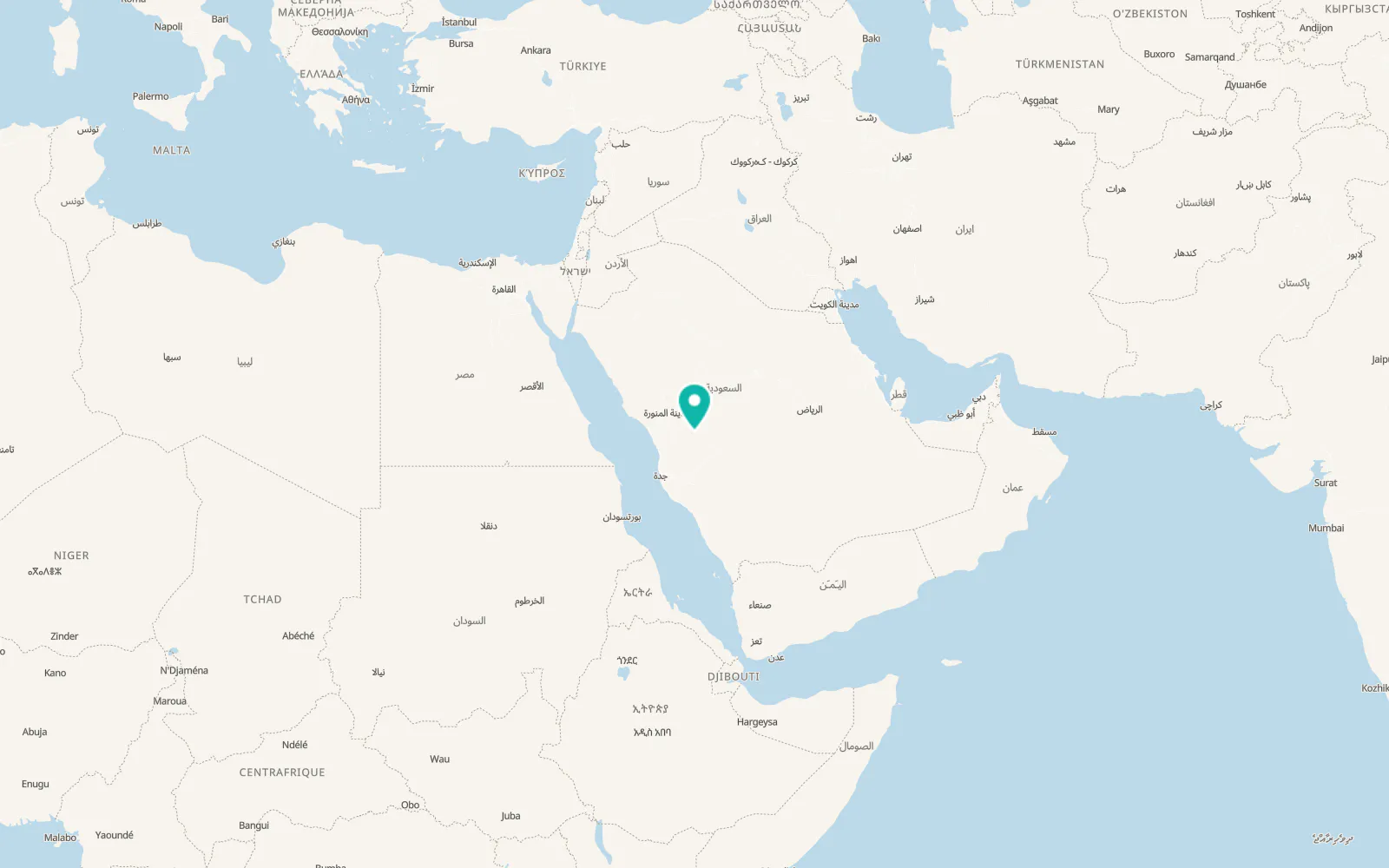 Map of Mahd adh Dhahab