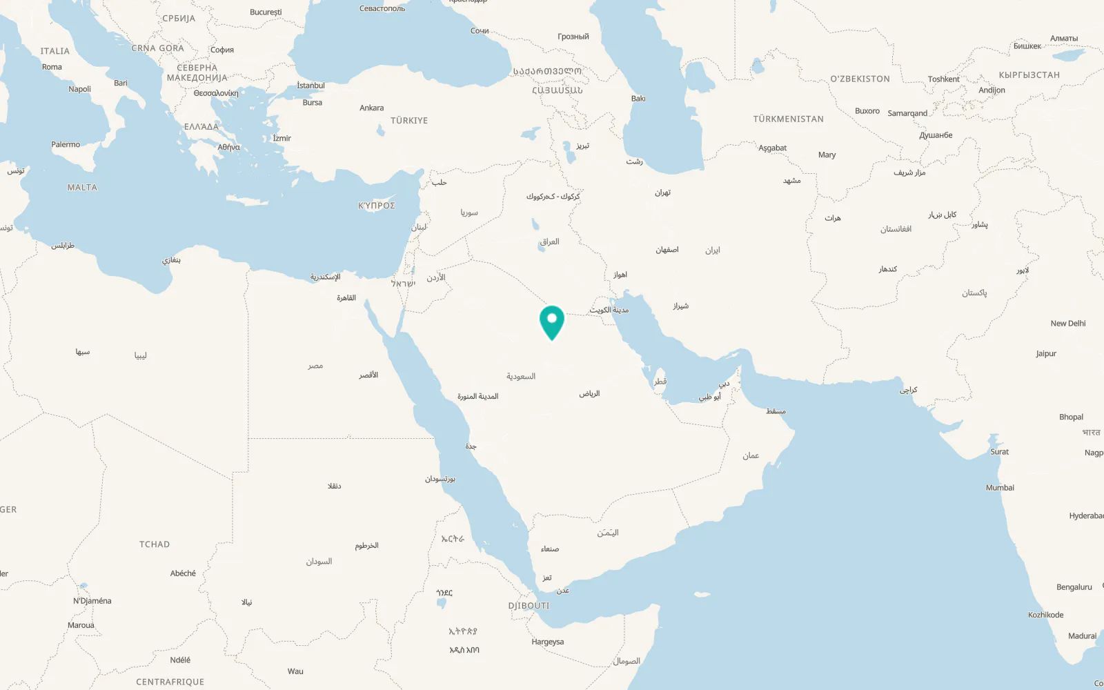 Map of Qibah