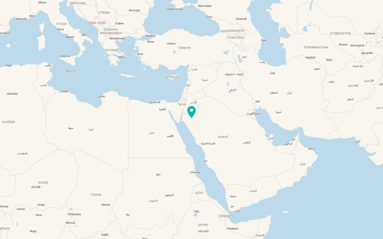 Map of Tabuk