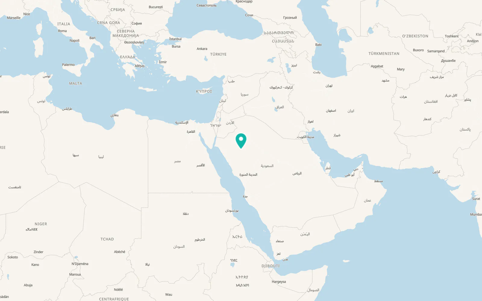 Map of Taymā’
