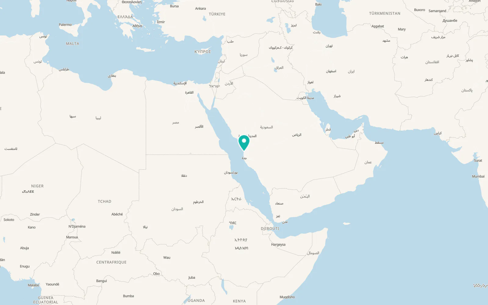 Map of Thuwal