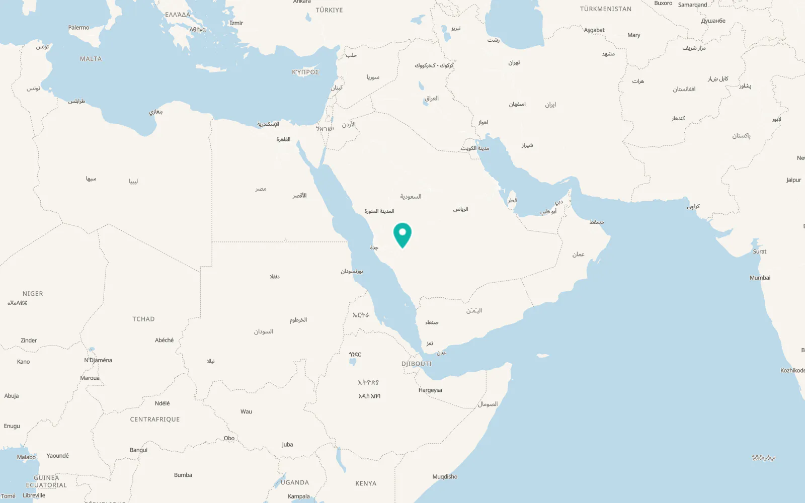 Map of Turabah