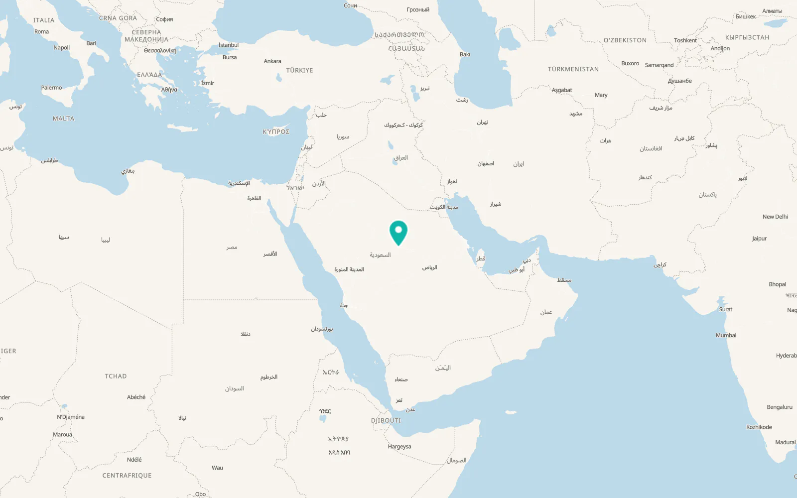 Map of Unaizah